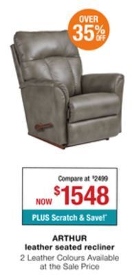 La Z Boy Arthur leather seated recliner offer