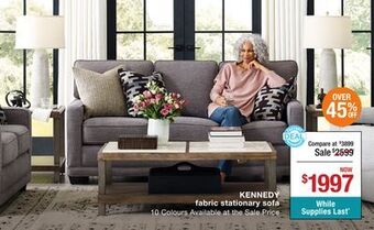 La Z Boy Kennedy fabric stationary sofa offer