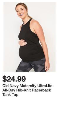 Old Navy Old navy maternity ultralite all-day rib-knit racerback tank top offer