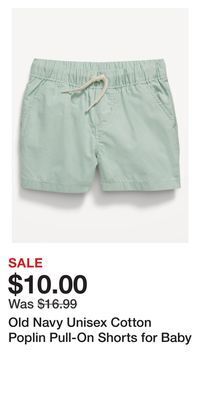 Old Navy Old navy unisex cotton poplin pull-on shorts for baby offer