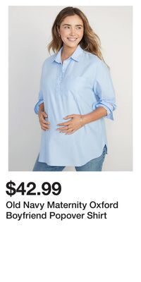 Old Navy Old navy maternity oxford boyfriend popover shirt offer