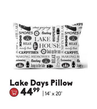 Lake days pillow