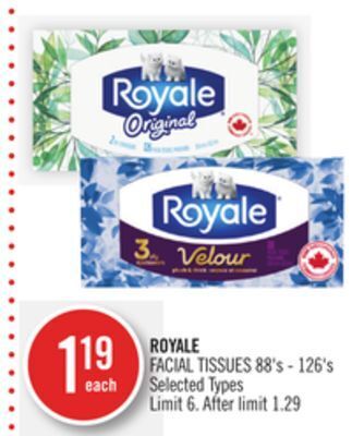Shoppers Drug Mart Royale facial tissues offer