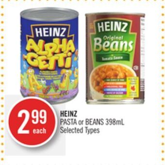 Shoppers Drug Mart Heinz pasta or beans offer