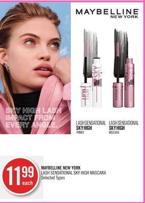 Shoppers Drug Mart Maybelline new york lash sensational sky high mascara offer