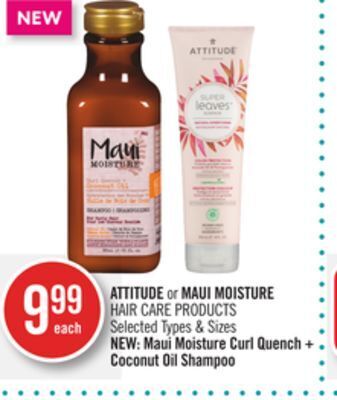 Shoppers Drug Mart Attitude or maui moisture hair care products offer
