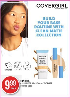 Shoppers Drug Mart Covergirl clean matte bb cream or concealer offer