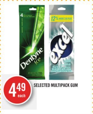 Shoppers Drug Mart Selected multipack gum offer