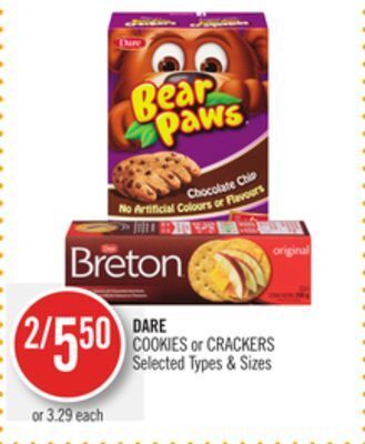 Shoppers Drug Mart Dare cookies or crackers offer
