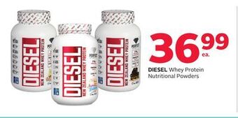 Rexall Diesel whey protein nutritional powders offer