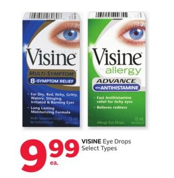 Rexall Visine eye drops offer
