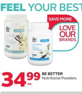 Rexall Be better nutritional powders offer