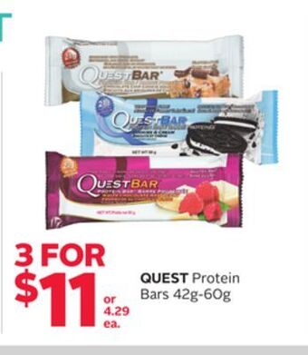 Rexall Quest protein bars offer