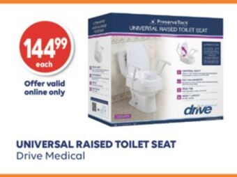 Wellwise by Shoppers Universal raised toilet seat drive medical offer