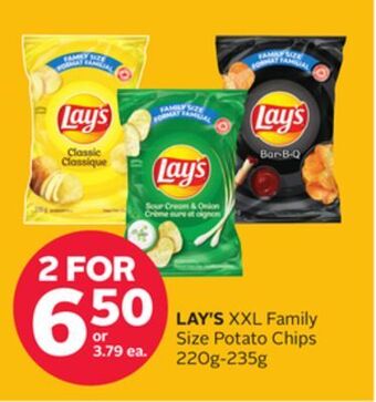 Rexall Lay's xxl family size potato chips offer