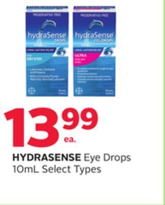 Rexall Hydrasense eye drops offer