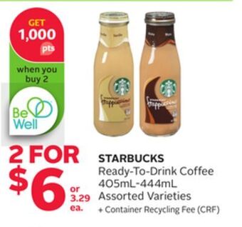 Rexall Starbucks ready-to-drink coffee offer