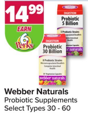 PharmaChoice Webber naturals probiotic supplements offer