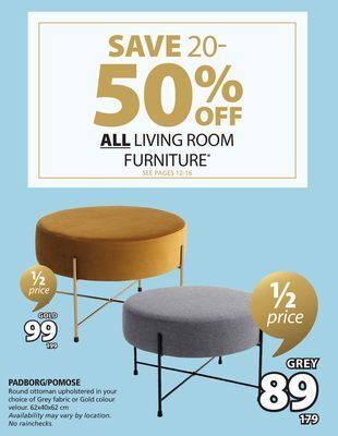 JYSK Padborg/pomose round ottoman offer