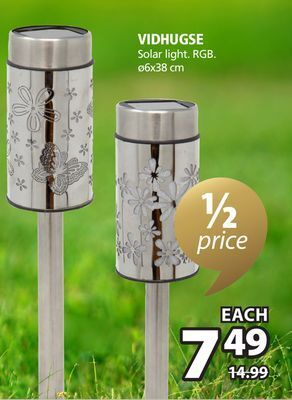 JYSK Vidhugse solar light. rgb offer