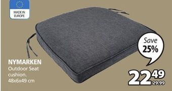 JYSK Nymarken outdoor seat cushion offer