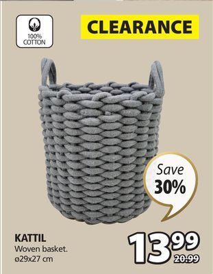JYSK Kattil woven basket offer