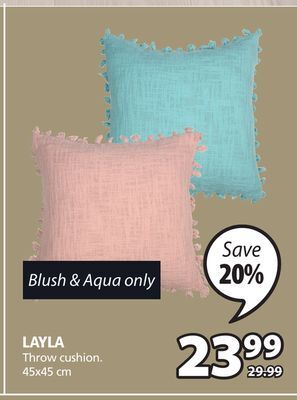 JYSK Layla throw cushion offer