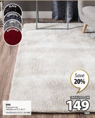 JYSK Birk shag area rug offer