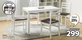 JYSK Ersmark solid wood/mdf dining offer