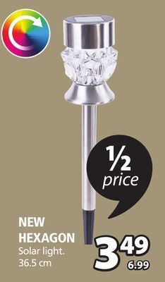 JYSK New hexagon solar light offer