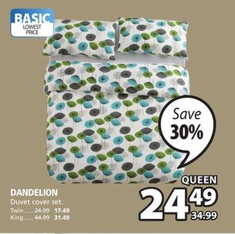 JYSK Dandelion duvet cover set offer