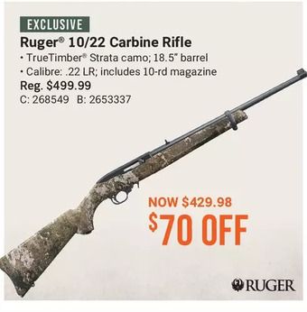 Bass Pro Ruger 10/22 carbine rifle offer