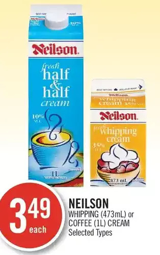 Shoppers Drug Mart Neilson whipping or coffee cream offer