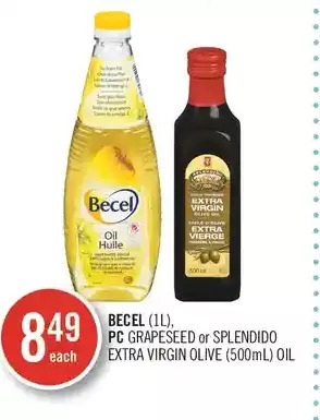 Shoppers Drug Mart Becel, pc grapeseed or splendido extra virgin olive oil offer