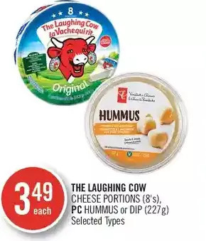 Shoppers Drug Mart The laughing cow cheese portions, pc hummus or dip offer