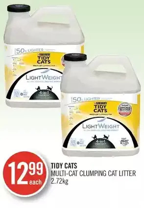 Shoppers Drug Mart Tidy cats multi-cat clumping cat litter offer