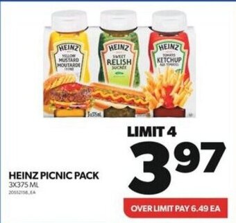 Real Canadian Superstore HEINZ PICNIC PACK 3X375 ML offer
