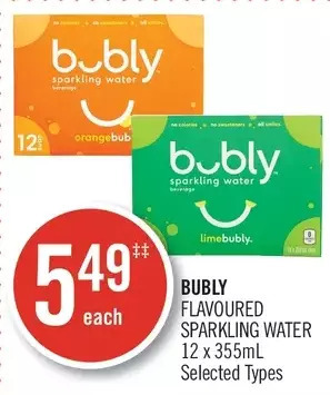 Shoppers Drug Mart Bubly flavoured sparkling water offer