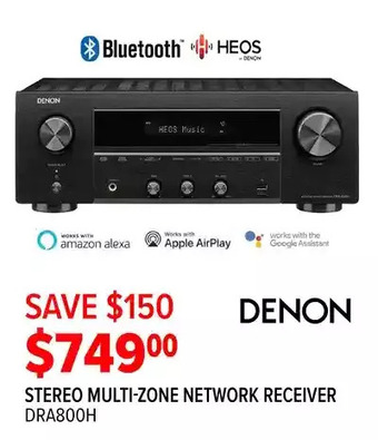 2001 Audio Video Denon stereo multi-zone network receiver offer
