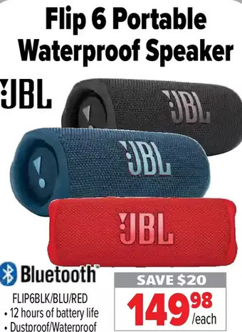 2001 Audio Video Jbl flip 6 portable waterproof speaker offer