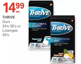 Guardian Pharmacy Thrive gum or lozenges offer