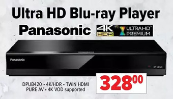 2001 Audio Video Panasonic ultra hd blu-ray player offer