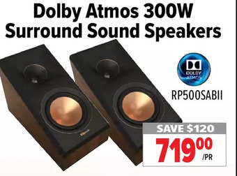 2001 Audio Video Klipsch dolby atmos 300w surround sound speakers offer