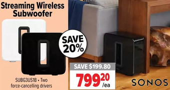 2001 Audio Video Sonos streaming wireless subwoofer offer