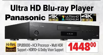 2001 Audio Video Panasonic ultra hd blu-ray player offer