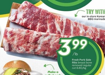 Sobeys Fresh Pork Side Ribs breast bone offer