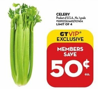 Giant Tiger CELERY offer
