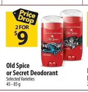 Co-op Old spice 45-85g offer