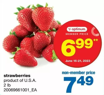 Wholesale Club Strawberries offer