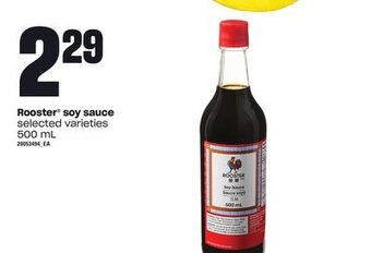 Loblaws Rooster® soy sauce, 500 ml offer
